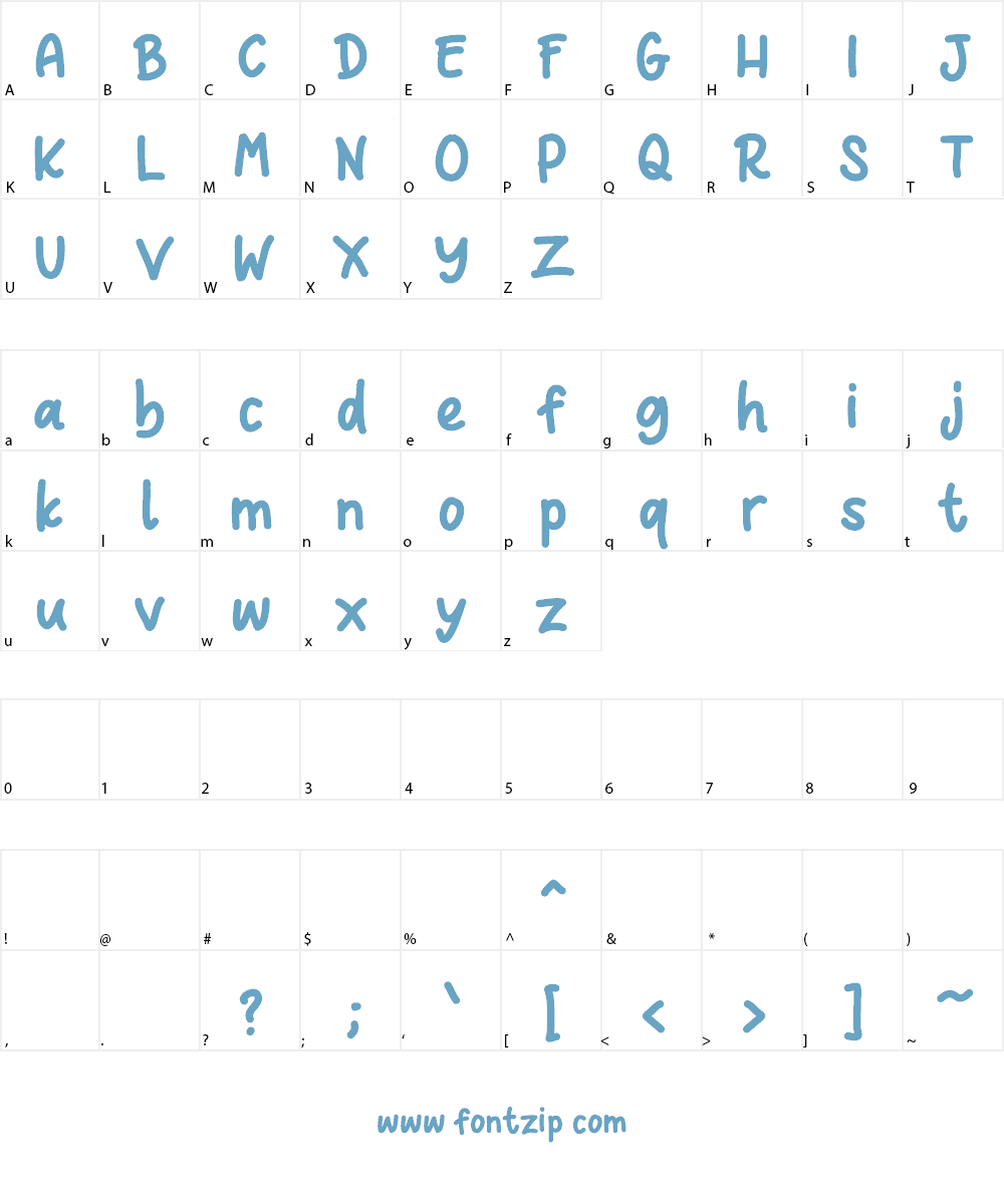 Nocturnal Hand Font Character